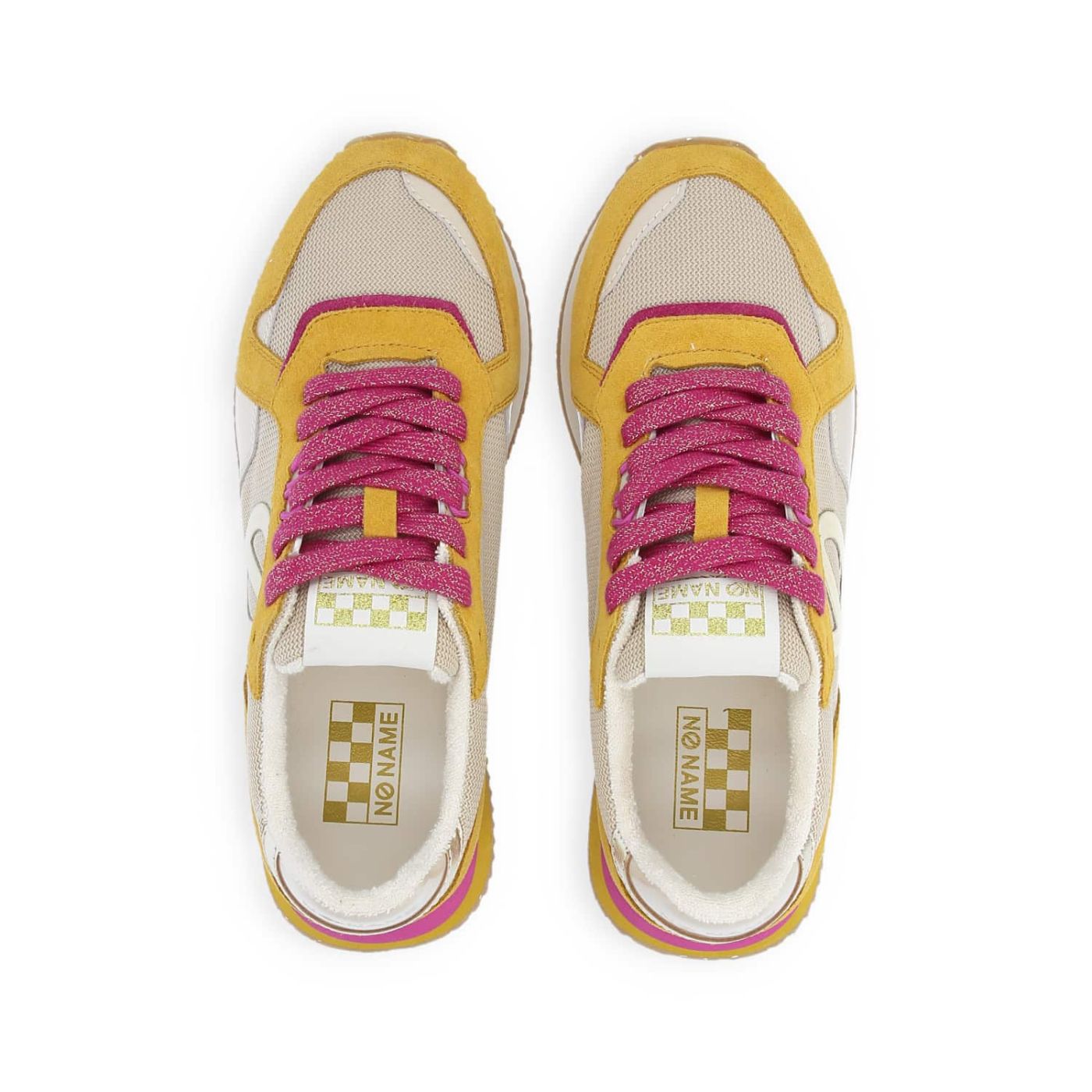 MIA NEW JOGGER W  -  SUEDE/PAT./KNIT  - GIALLO MAIS/SABBIA/ROSA/